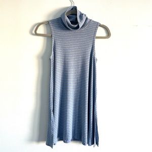 Anthropologie Puella Striped Sleeveless Turtleneck Size S